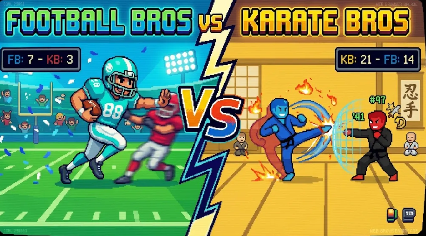 🕹️ Football Bros vs Karate Bros: The Unblocked Browser Showdown